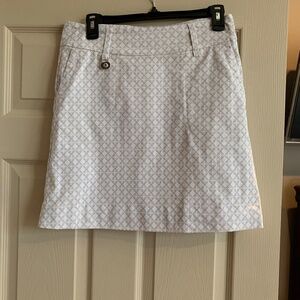Daily Sports Tan/White 17 inch Golf Skort sz 6
